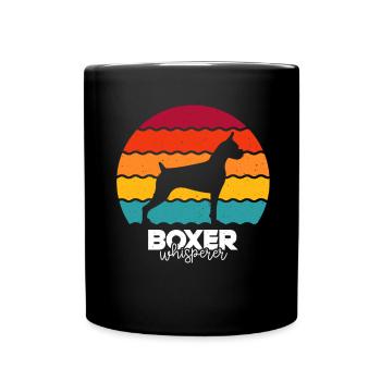 Chien boxeur - Mug uni - noir - Devant