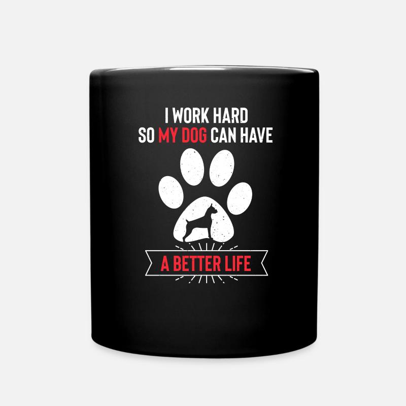 Boxer Dog - Full Colour Mug - black