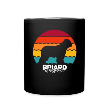 Briard - Berger de Brie - Briarden - Tasse einfarbig - Schwarz - Vorne