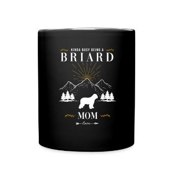 Briard - Berger de Brie - Briarden - Tasse einfarbig - Schwarz - Vorne