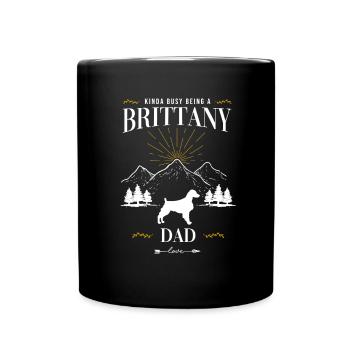 Bretagne Épagneul Chien Breton - Mug uni - noir - Devant
