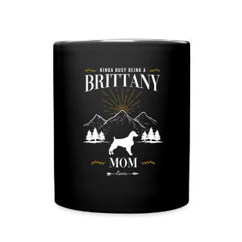 Bretagne Épagneul Chien Breton - Mug uni - noir - Devant