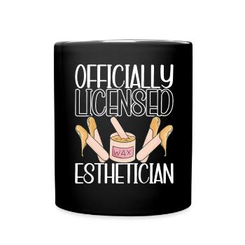 Kosmetikerin Kosmetik - Tasse einfarbig - Schwarz - Vorne