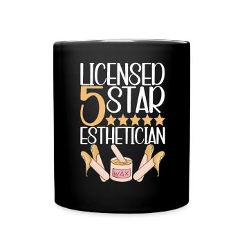 Kosmetikerin Kosmetik - Tasse einfarbig - Schwarz - Vorne
