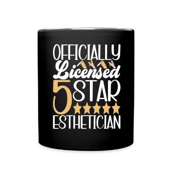 Kosmetikerin Kosmetik - Tasse einfarbig - Schwarz - Vorne