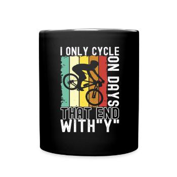Bicycle cyclists - Full Colour Mug - black - Front