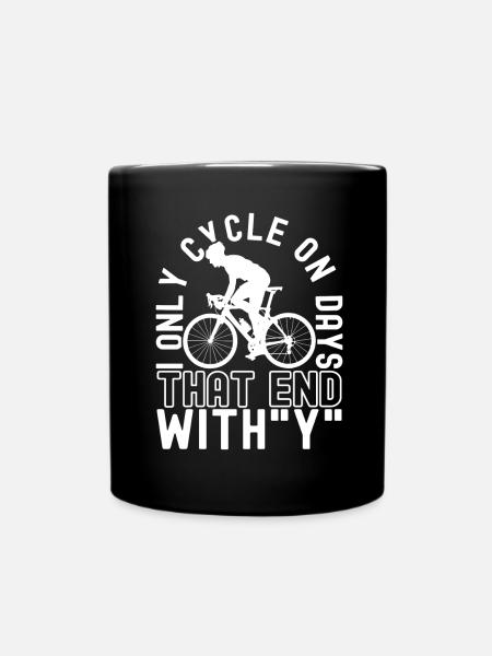 Fahrrad Fahrradfahrer - Tasse einfarbig - Schwarz