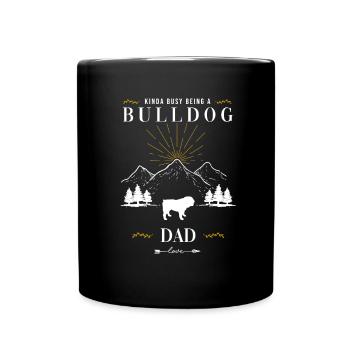 Bulldogge Hunderasse - Tasse einfarbig - Schwarz - Vorne
