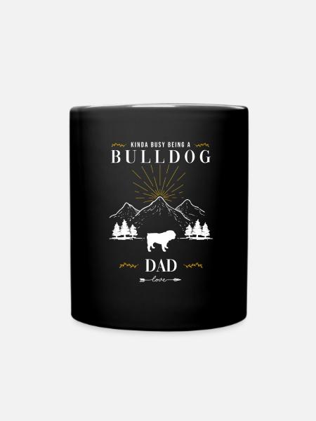 Bulldogge Hunderasse - Tasse einfarbig - Schwarz