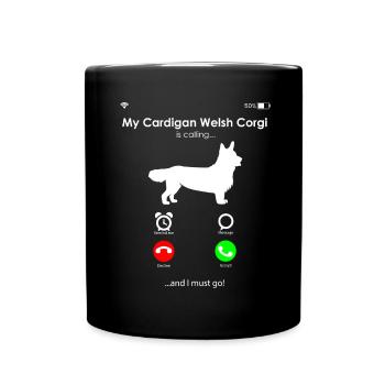 Cardigan Welsh Corgi - Mug uni - noir - Devant