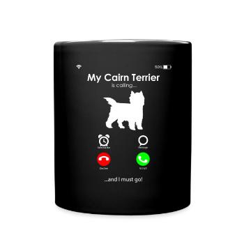 Cairn Terrier - Tasse einfarbig - Schwarz - Vorne