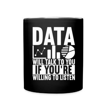 Analyste de données Data Scientist - Mug uni - noir - Devant