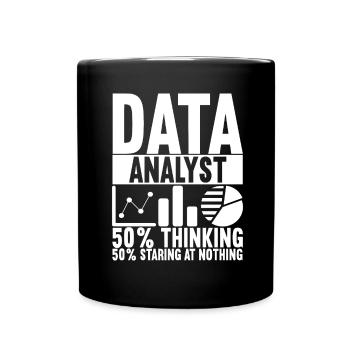 Analyste de données Data Scientist - Mug uni - noir - Devant
