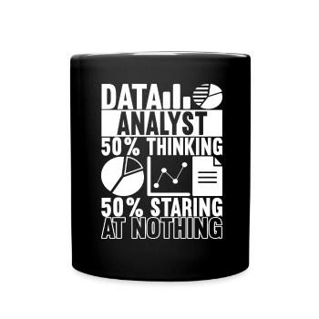 Analyste de données Data Scientist - Mug uni - noir - Devant