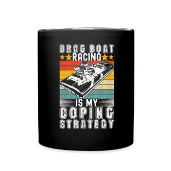 Drag Boat Racing - Tasse einfarbig - Schwarz - Vorne