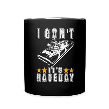 Drag Boat Racing - Tasse einfarbig - Schwarz - Vorne