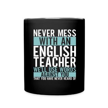 Professeur d’anglais Englisch Lehrer - Mug uni - noir - Devant