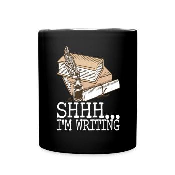 Autor Schreiber - Tasse einfarbig - Schwarz - Vorne