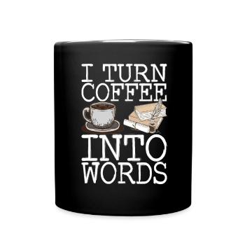 Autor Schreiber - Tasse einfarbig - Schwarz - Vorne