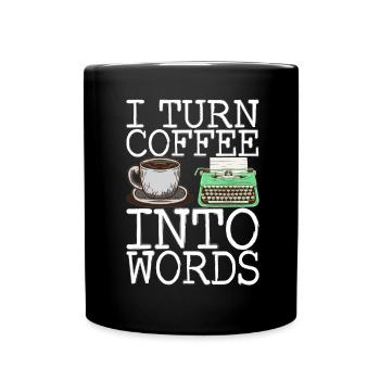 Autor Schreiber - Tasse einfarbig - Schwarz - Vorne