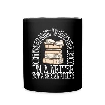 Autor Schreiber - Tasse einfarbig - Schwarz - Vorne