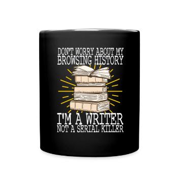 Autor Schreiber - Tasse einfarbig - Schwarz - Vorne