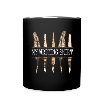 Autor Schreiber - Tasse einfarbig - Schwarz - Vorne