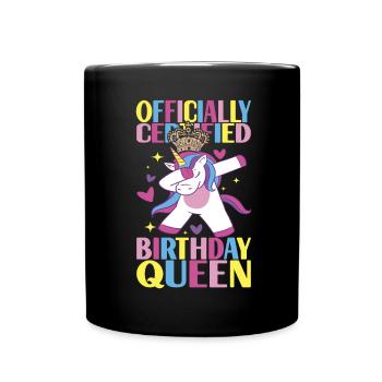 Unicorn Birthday - Full Colour Mug - black - Front