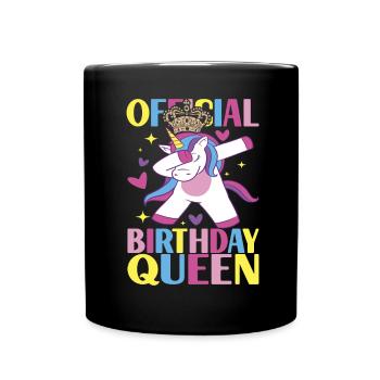 Unicorn Birthday - Full Colour Mug - black - Front
