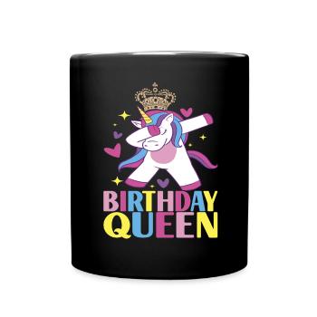 Unicorn Birthday - Full Colour Mug - black - Front