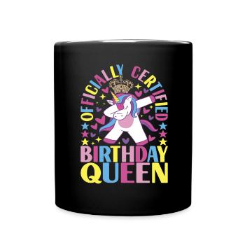Unicorn Birthday - Full Colour Mug - black - Front