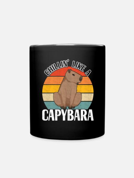 Capybara - Tasse einfarbig - Schwarz