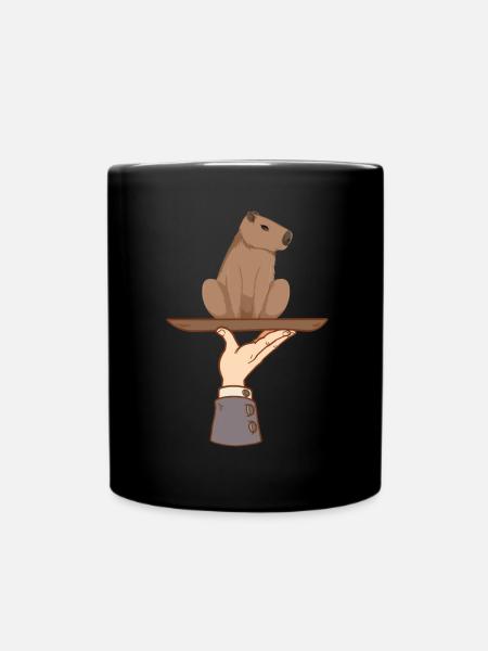 Capybara - Tasse einfarbig - Schwarz