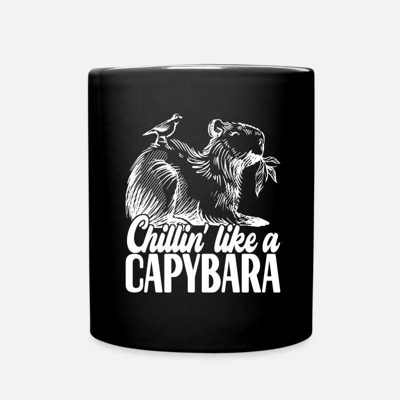 Capybara - Tasse einfarbig - Schwarz