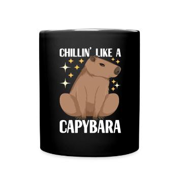 Capybara - Tasse einfarbig - Schwarz - Vorne