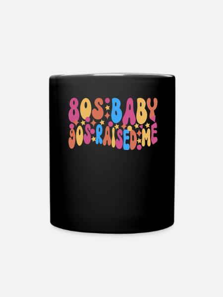 90er Jahre 90s 90er Party - Tasse einfarbig - Schwarz