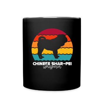 Shar Pei - Tasse einfarbig - Schwarz - Vorne