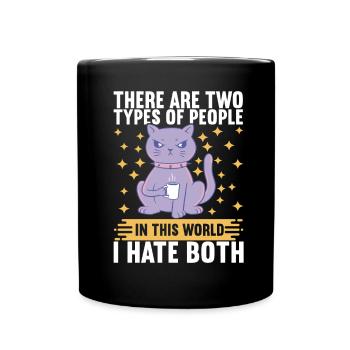 Misanthrop Sarkasmus - Tasse einfarbig - Schwarz - Vorne