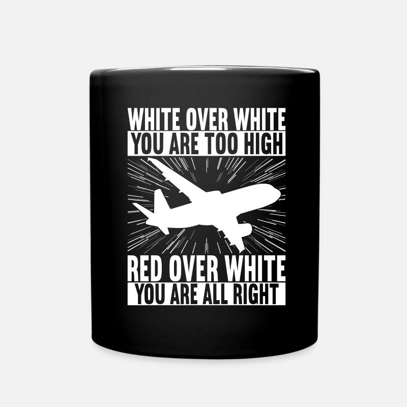 Pilot Flugzeug - Tasse einfarbig - Schwarz