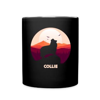 Collie - Tasse einfarbig - Schwarz - Vorne