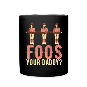 Tischfussball Tischkicker - Tasse einfarbig - Schwarz - Vorne