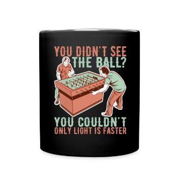 Tischfussball Tischkicker - Tasse einfarbig - Schwarz - Vorne
