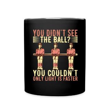 Tischfussball Tischkicker - Tasse einfarbig - Schwarz - Vorne