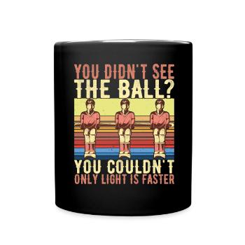 Tischfussball Tischkicker - Tasse einfarbig - Schwarz - Vorne