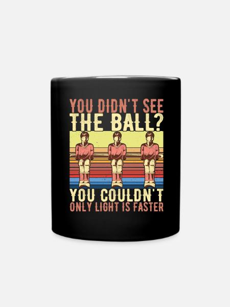 Tischfussball Tischkicker - Tasse einfarbig - Schwarz