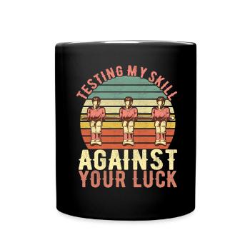 Tischfussball Tischkicker - Tasse einfarbig - Schwarz - Vorne