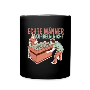 Tischfussball Tischkicker - Tasse einfarbig - Schwarz - Vorne