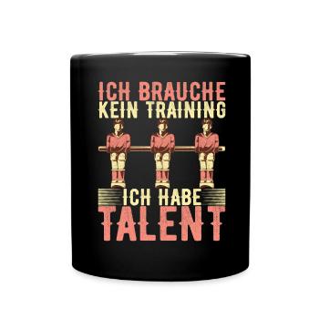 Tischfussball Tischkicker - Tasse einfarbig - Schwarz - Vorne