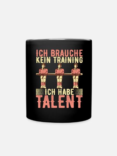 Tischfussball Tischkicker - Tasse einfarbig - Schwarz