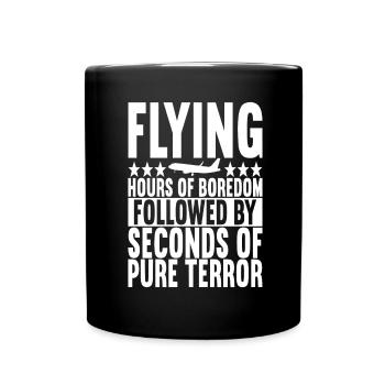 Pilot Flugzeug - Tasse einfarbig - Schwarz - Vorne